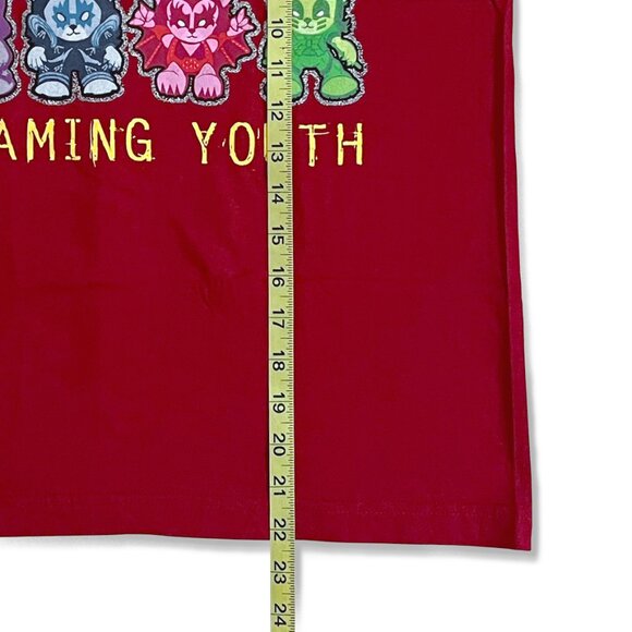 Vintage KISS “Flaming Youth” Manga Plushies Youth T-Shirt - Picture 8 of 8